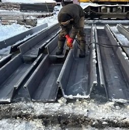 Извлечение, стыковка, резка шпунта ларсена (larssen)